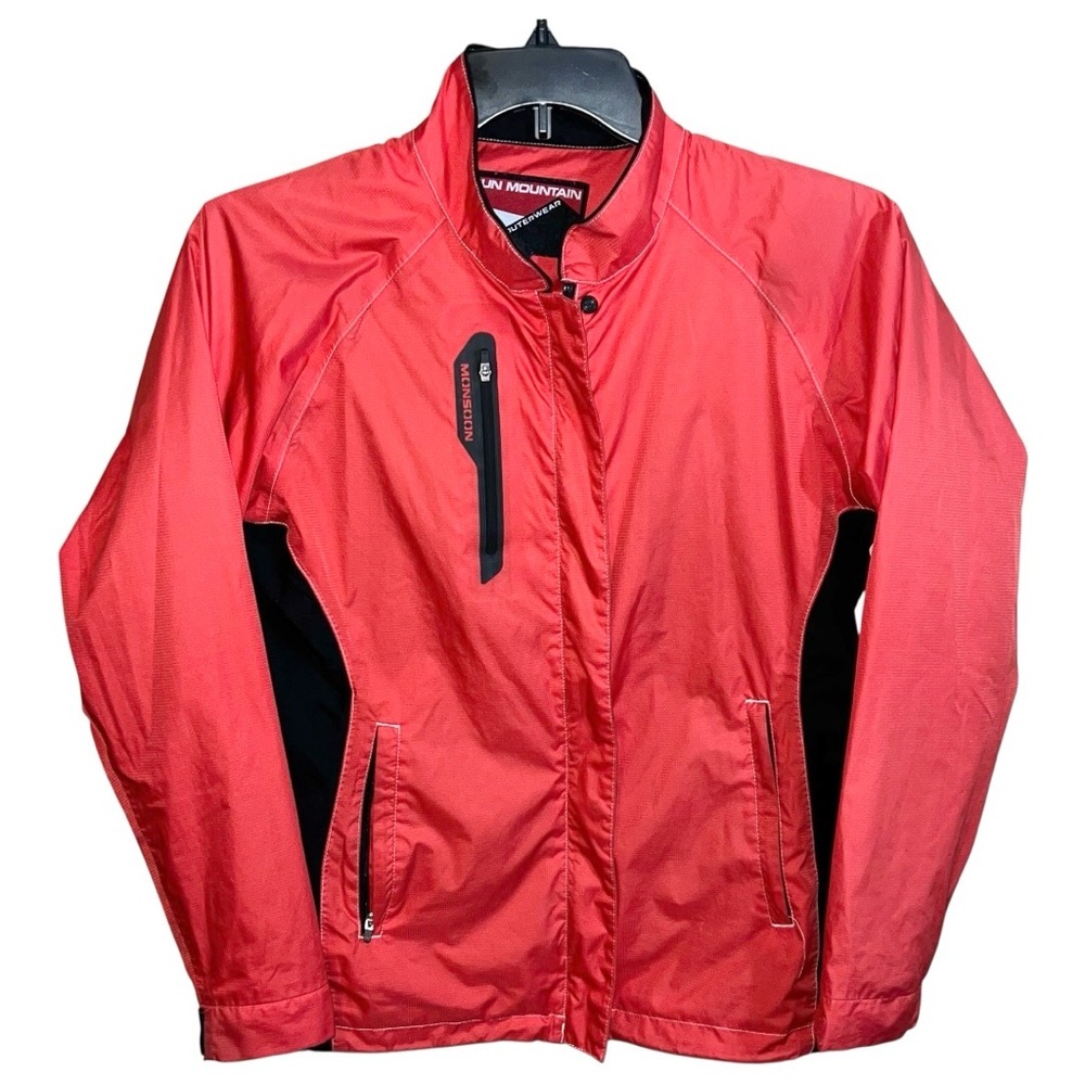 Sun Mountain Outerwear Monsoon Jacket Women’s Size M Red Black